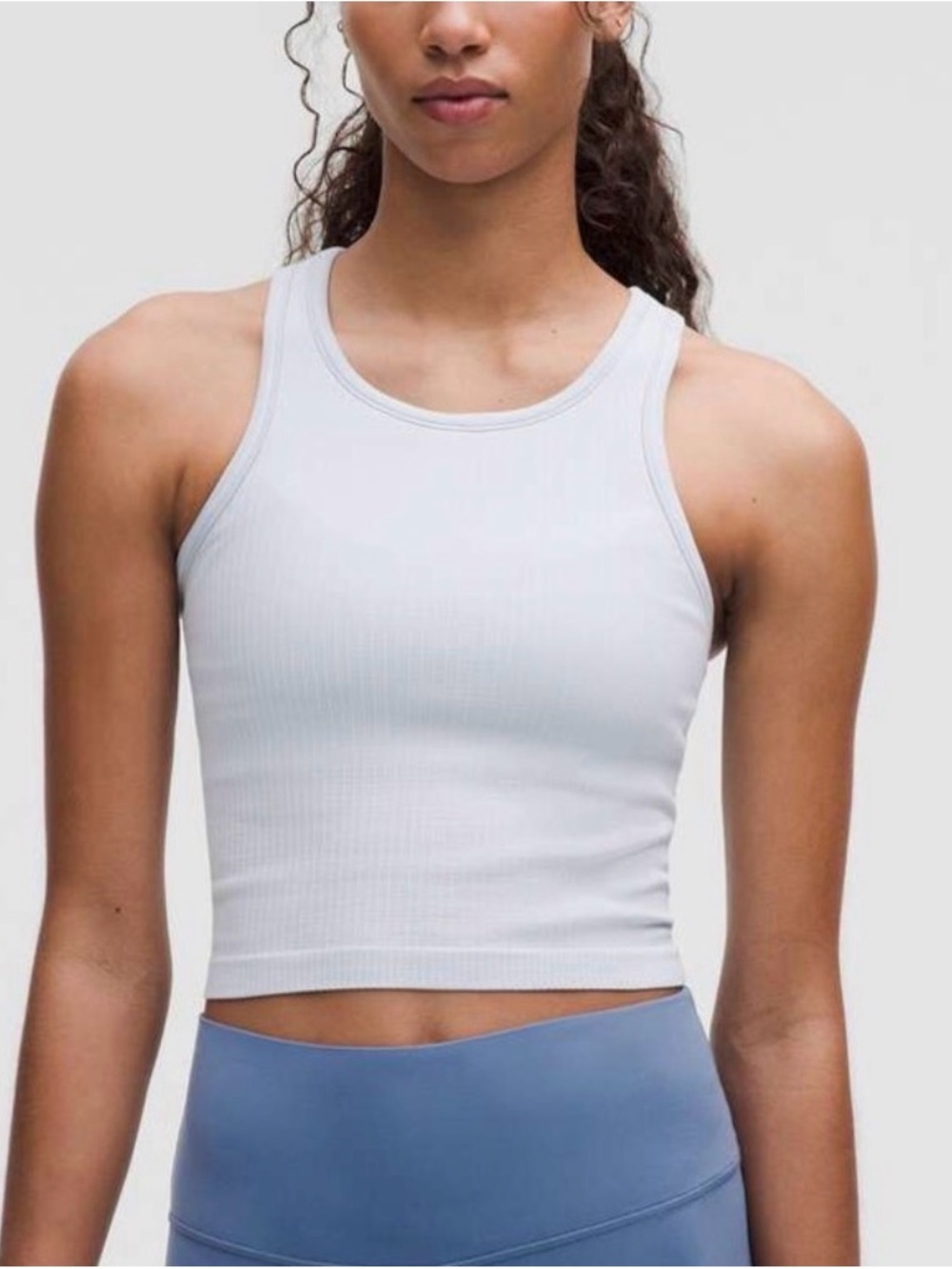 Lululemon ebb cropped racer back tank size 10